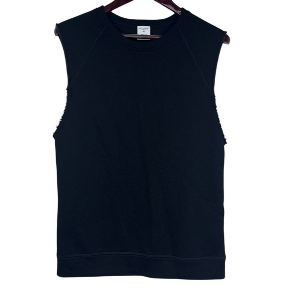 Saint Laurent Paris X Alo Yoga Raw Edge Tank Mens M Black Terry Luxury  Athletics